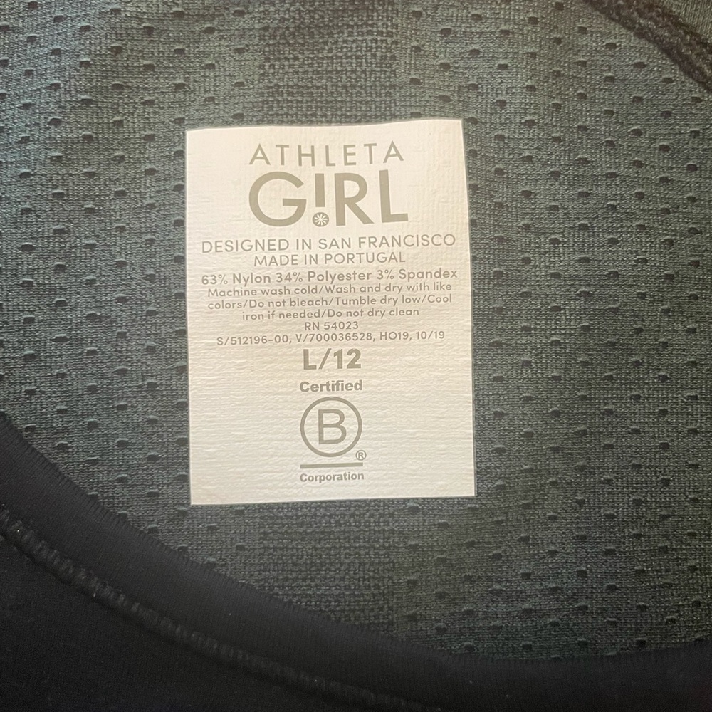 Athleta Girl Seamless Long Sleeve Top Size L/12 - Picture 3 of 4